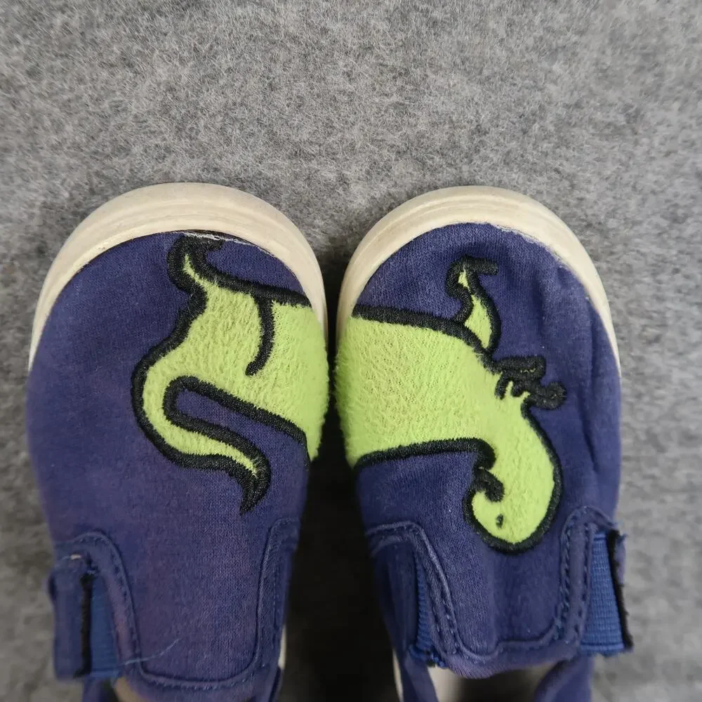 Wonder Nation Shoes Baby Toddler 6 Sneaker Slip On Dino Mite Dinosaur Blue Green_9